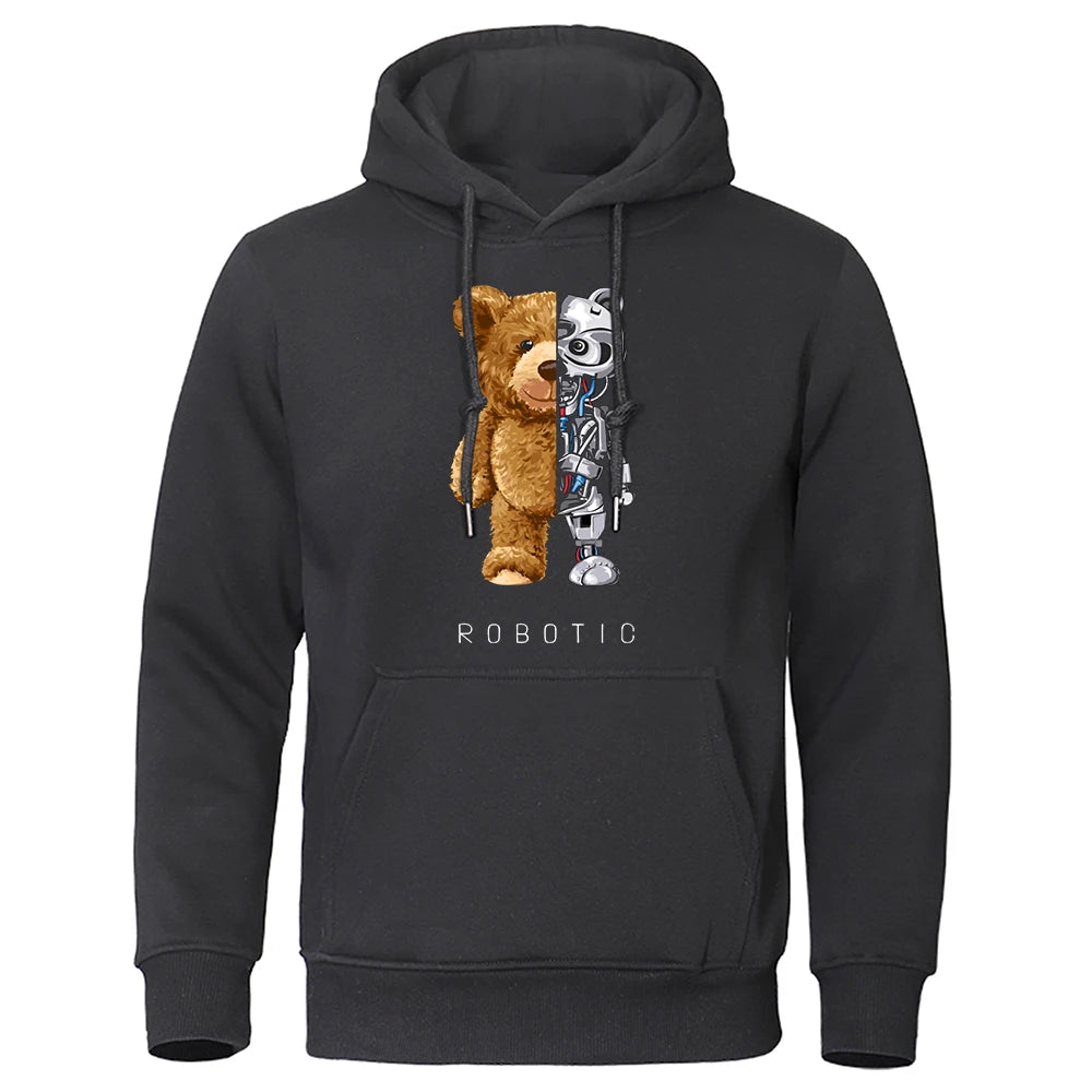 Herren-Teddybär-Roboter-Hoodie