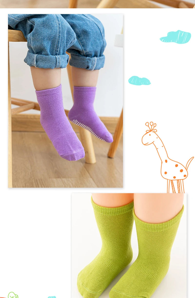 Chaussettes trampoline antidérapantes pour bébé, grandes tailles