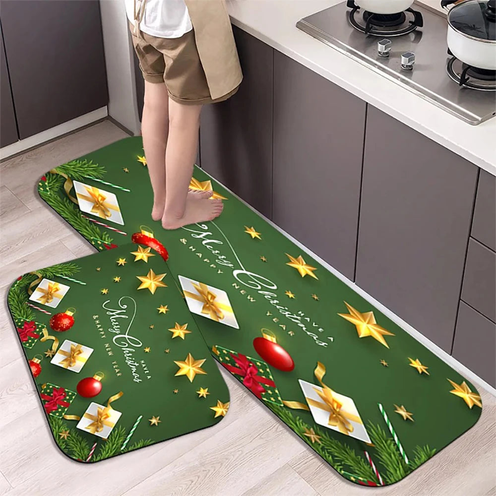 Christmas Kitchen Floor Mat & Washable Doormat