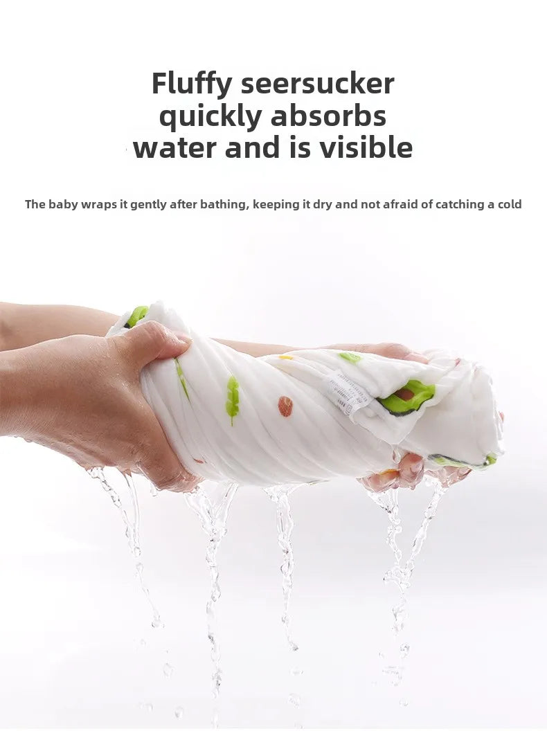 Serviette de bain tricotée en coton 6 couches pour bébé