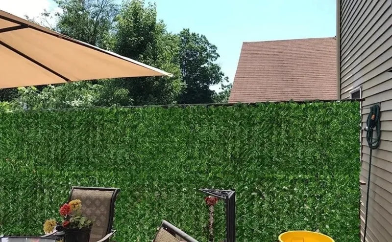 Clôture de confidentialité de mur végétal artificiel avec feuille en plastique