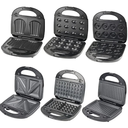 Electric Waffle Maker 6 In 1 Toaster Breakfast Machine