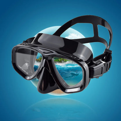 Wide View Tempered Glass Snorkel Mask