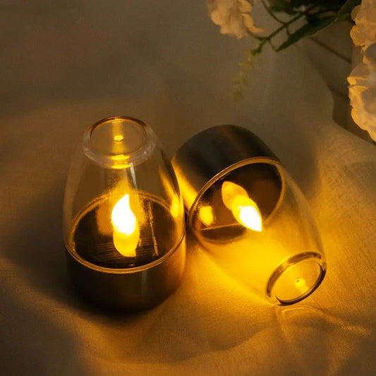 Stainless Steel Solar Candle Lights