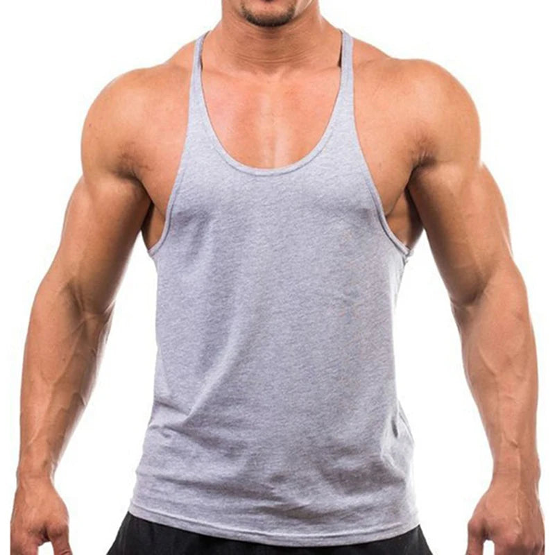 Ärmelloses Fitness-Bodybuilding-Tanktop für Herren aus Baumwolle