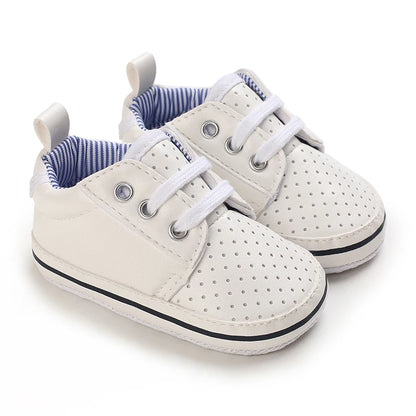 Mehrfarbige Baby-Sneaker aus PU-Leder mit weicher Sohle