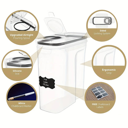 Transparenter, luftdichter 4-Liter-Aufbewahrungsbehälter für Müsli