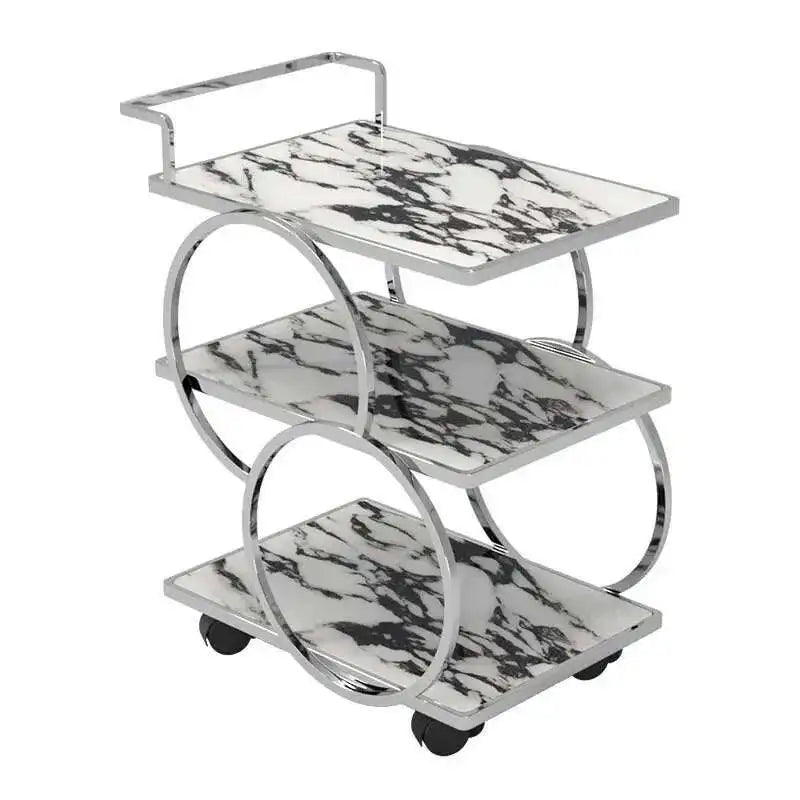 Metal Rolling Bar Kitchen Trolley