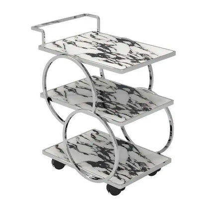 Metal Rolling Bar Kitchen Trolley