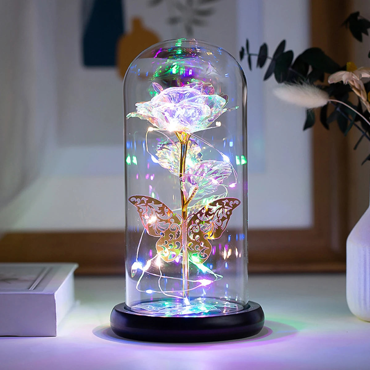 Rose Light Künstliche bunte LED-Schmetterlingslampe