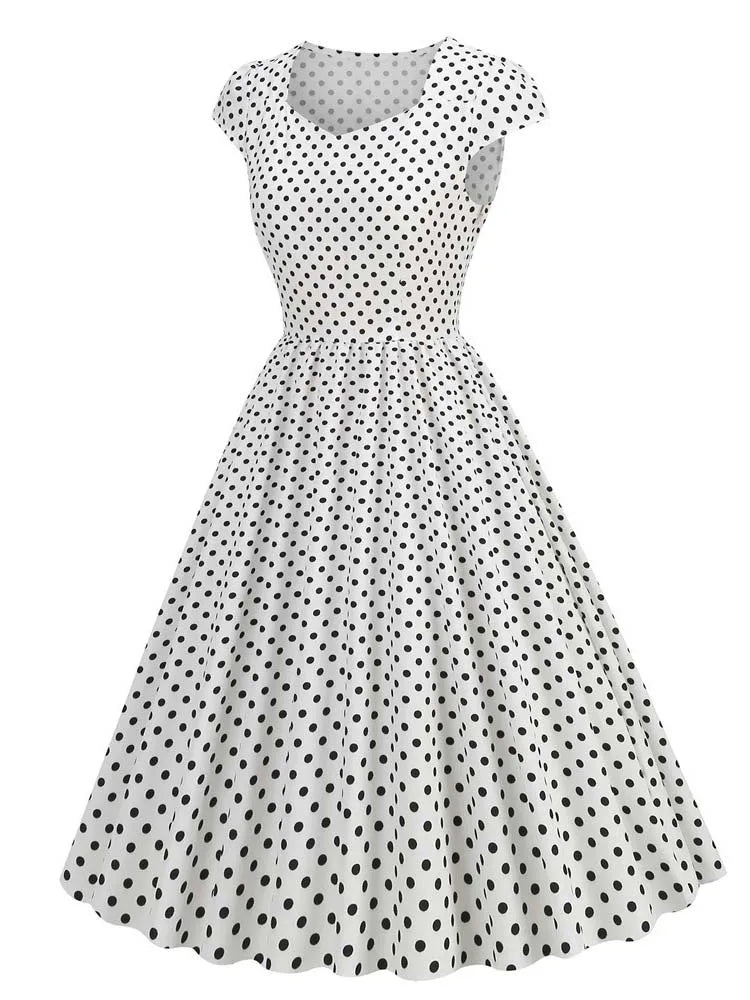 Summer Sleeveless Dot Print Dress