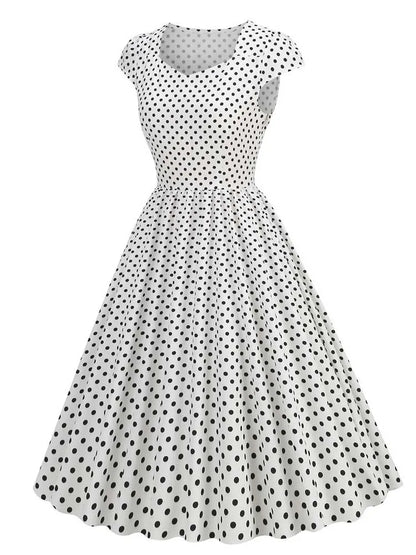 Summer Sleeveless Dot Print Dress