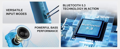 Enceinte Bluetooth sans fil avec lumières RVB étanches IPX7