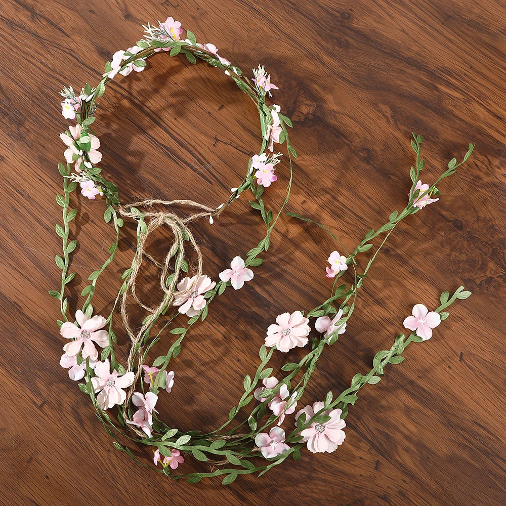 hair with flower crown