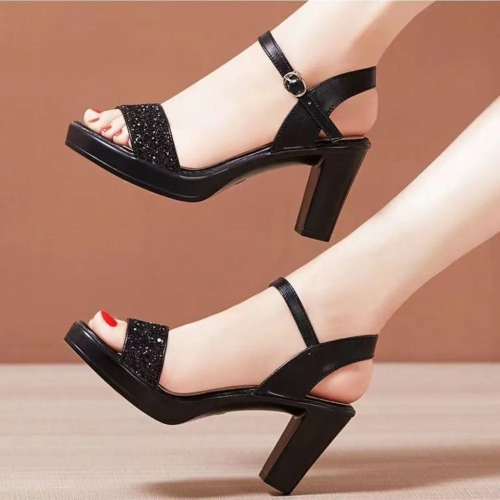 Summer Chunky Heel Platform Sandals