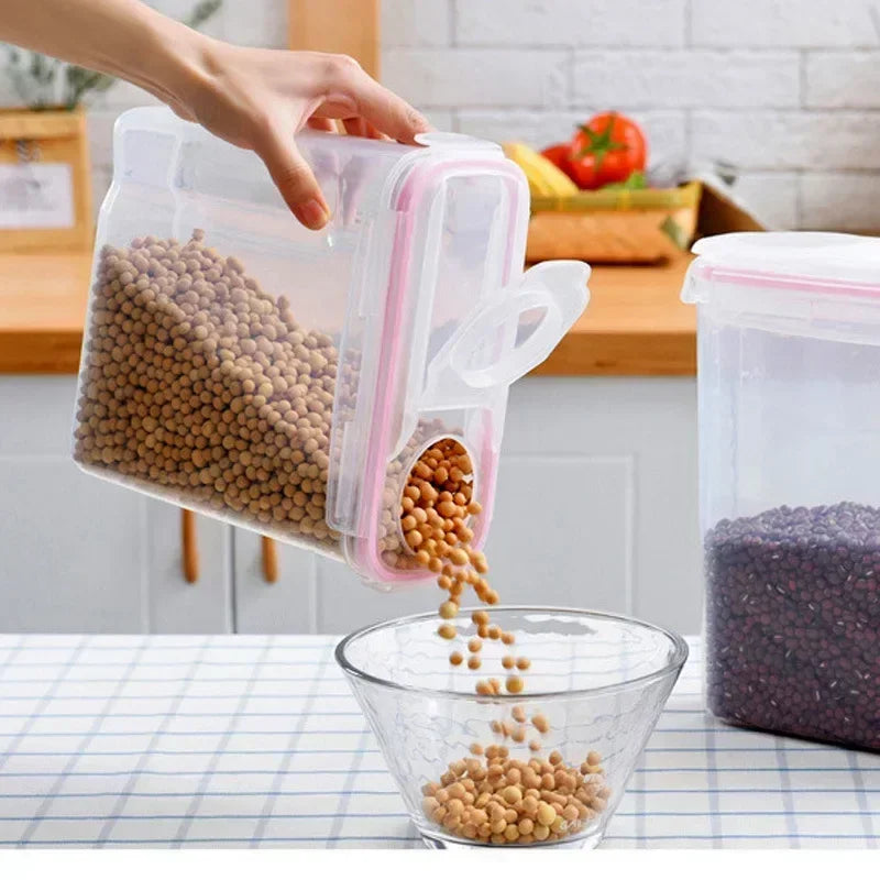 Transparent 4L Airtight Cereal Storage Container
