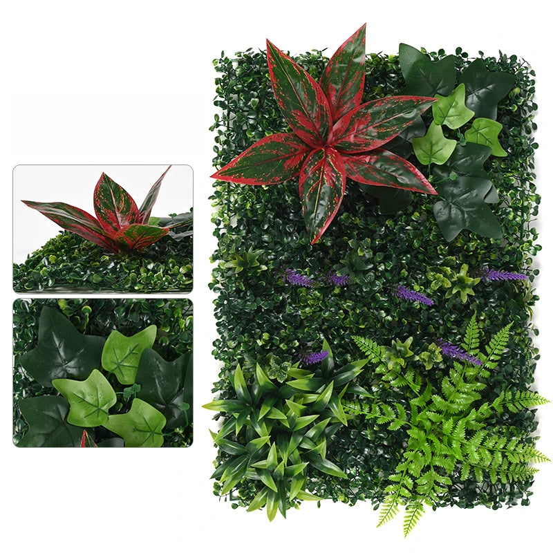 Panneaux muraux en gazon synthétique 3D réalistes 