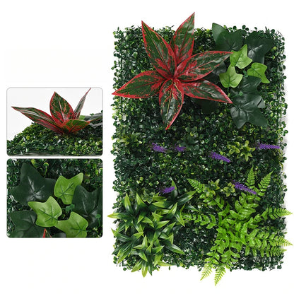 Panneaux muraux en gazon synthétique 3D réalistes 