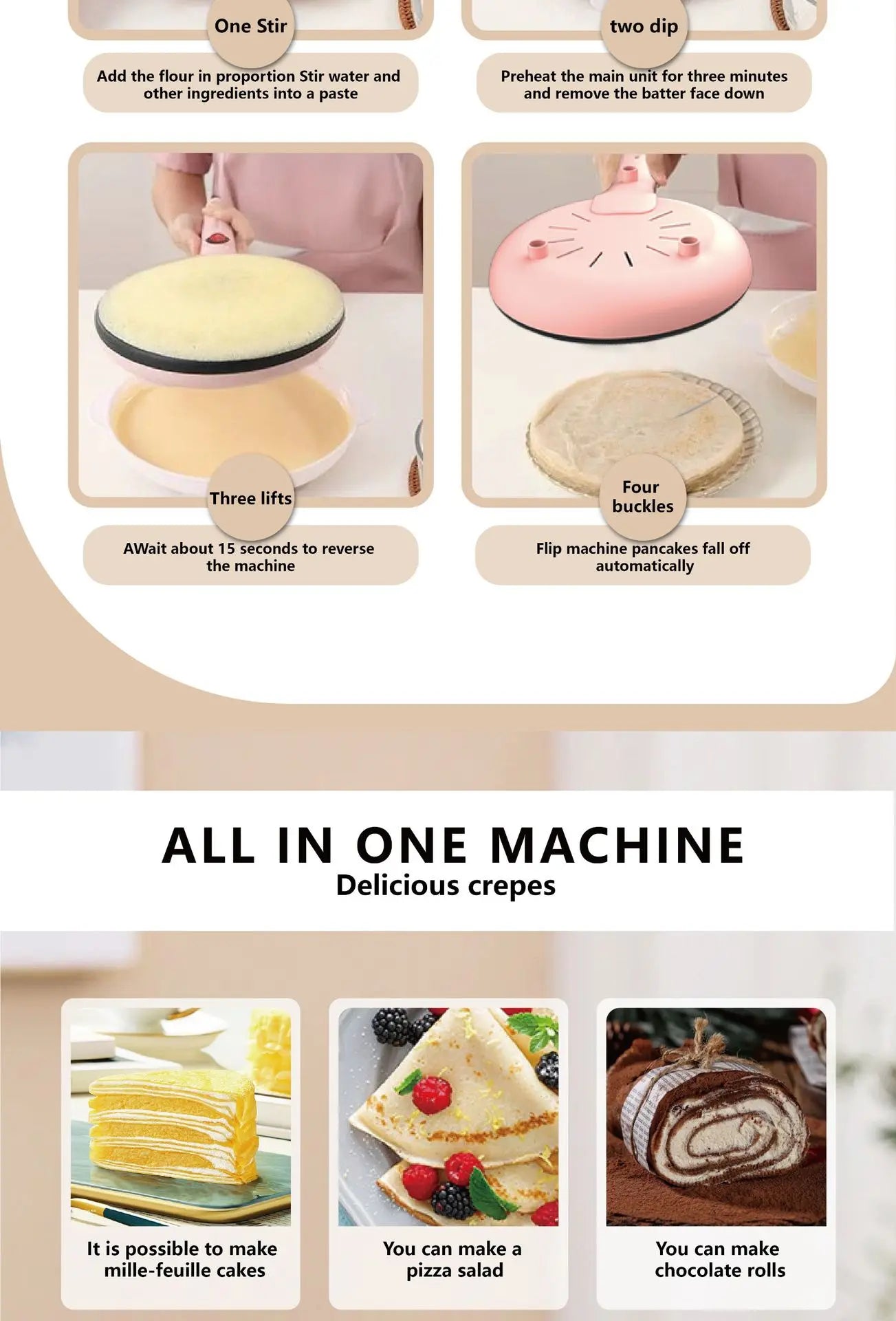 Non-stick Electric Pancake Crepe Baking Pan