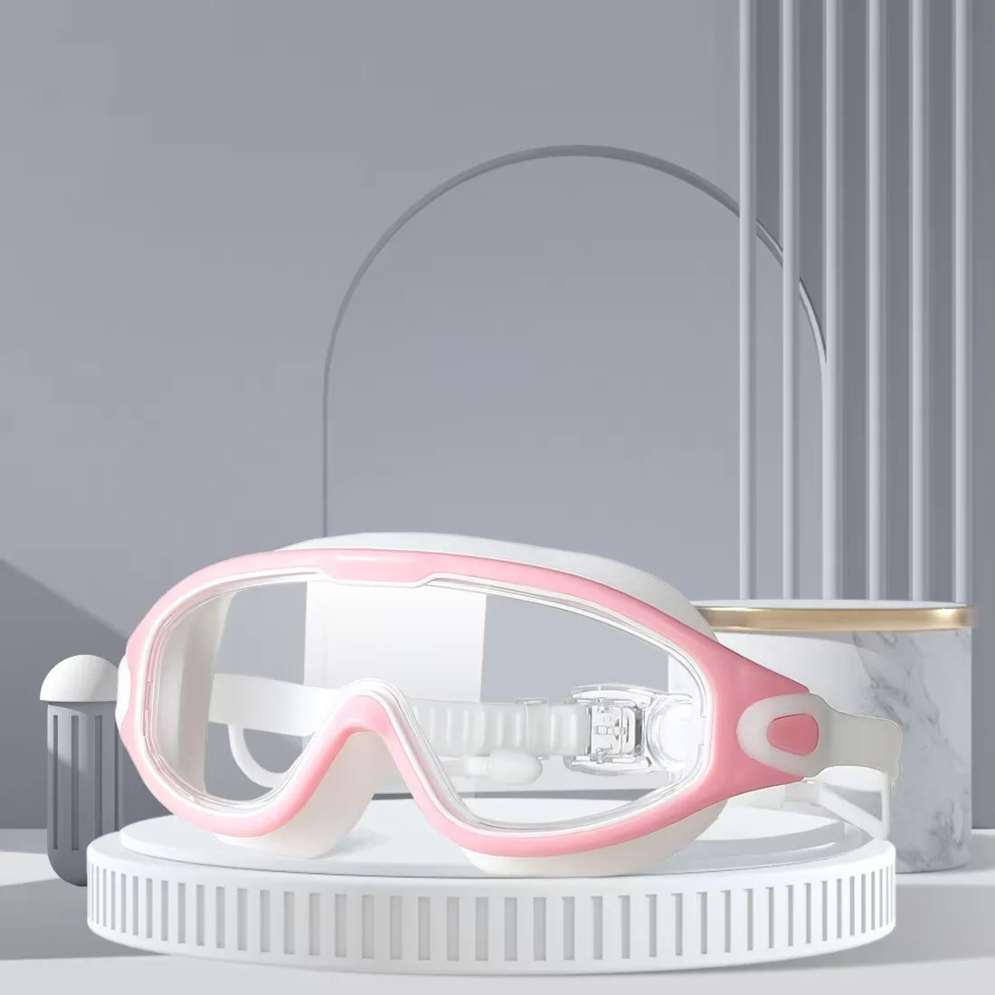 Lunettes de natation unisexes à grande monture