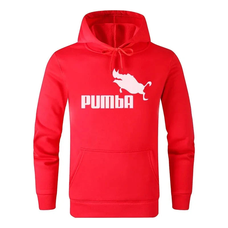 Herbst/Winter Pumba Print Herren Sportwear Hoodie