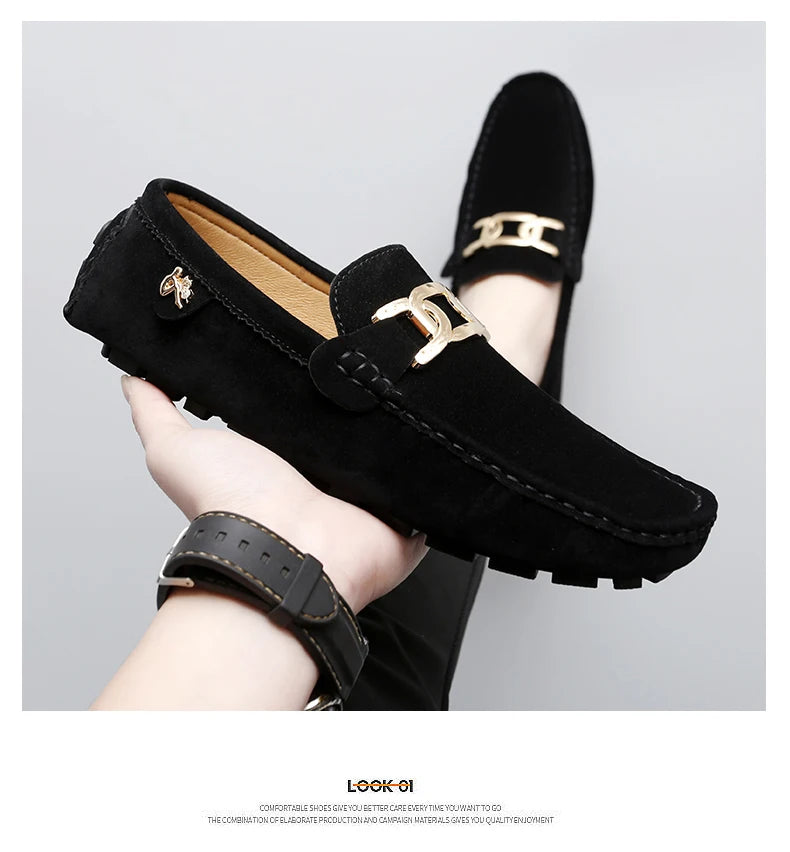 Mocassins décontractés élégants à enfiler pour hommes