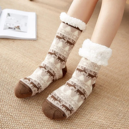 Warme und flauschige Wintersocken für Damen