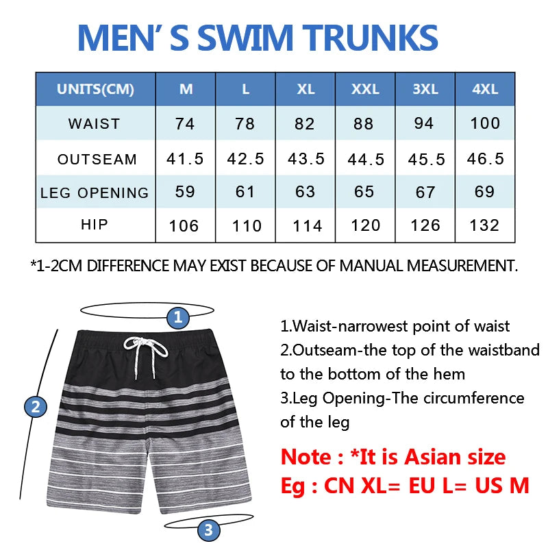 Men's Quick-Drying Beach Board Shorts