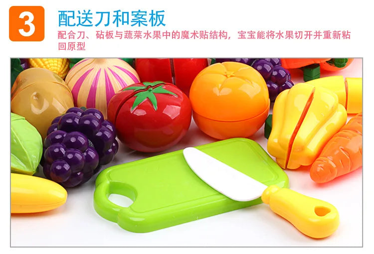 Cuisine pour enfants, découpe de fruits, légumes, aliments, cuisine, jouets interactifs