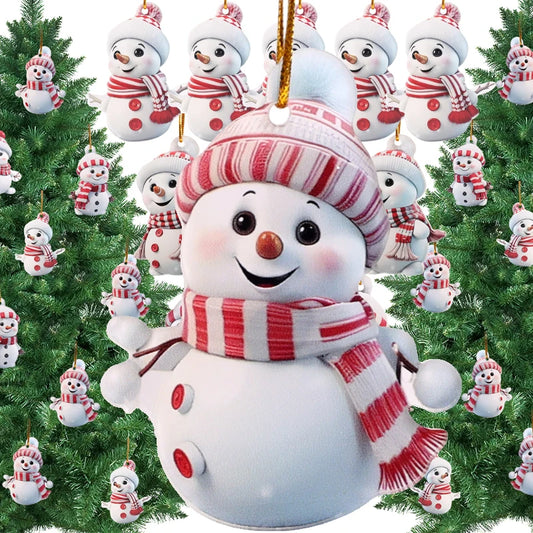 Christmas Cartoon Snowman Hanging Ornaments