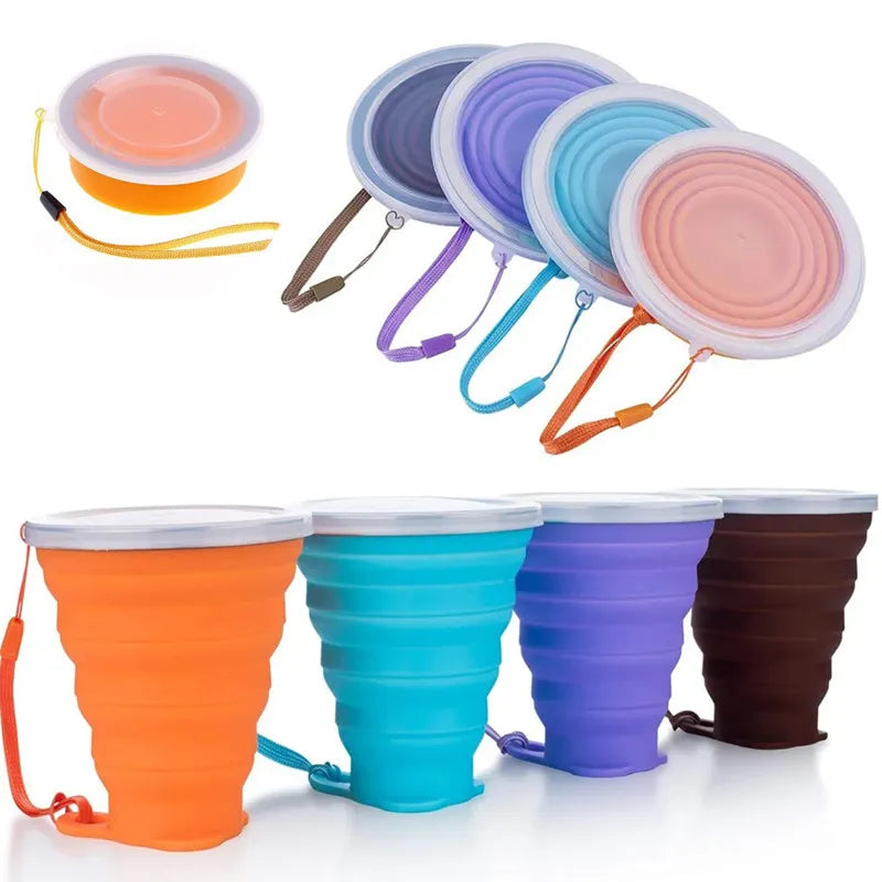 Tasse d'eau pliante en silicone BPA 200 ml