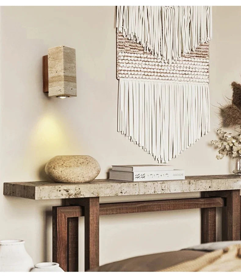 Applique LED en marbre