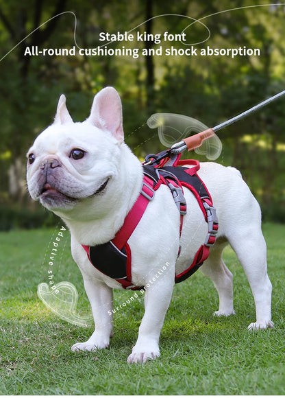 Pet Rainproof Bulldog Anti-slip Night Reflective Harnesses