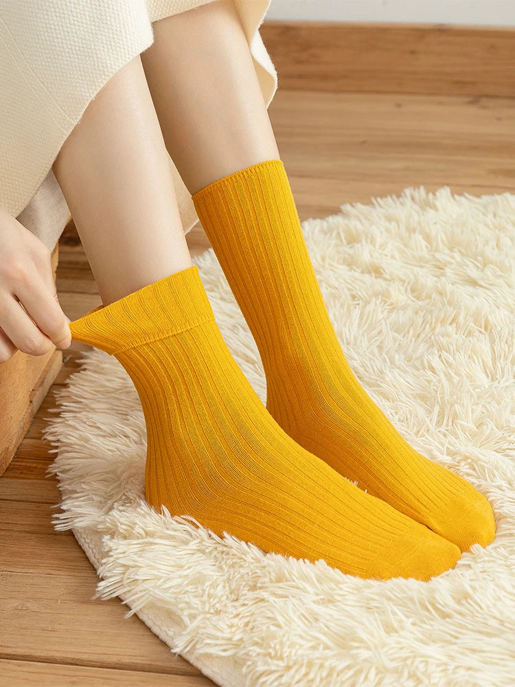 Korean-Style Cotton Loose Socks