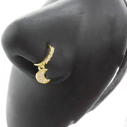 Anneaux de nez pendants en forme de cœur pour femmes