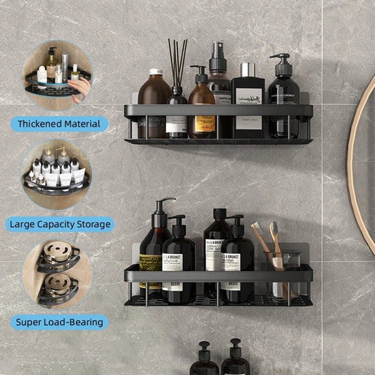 No-Drill Bathroom Shelf Organizer