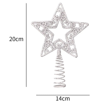 silver christmas tree topper
