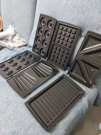 Electric Waffle Maker 6 In 1 Toaster Breakfast Machine