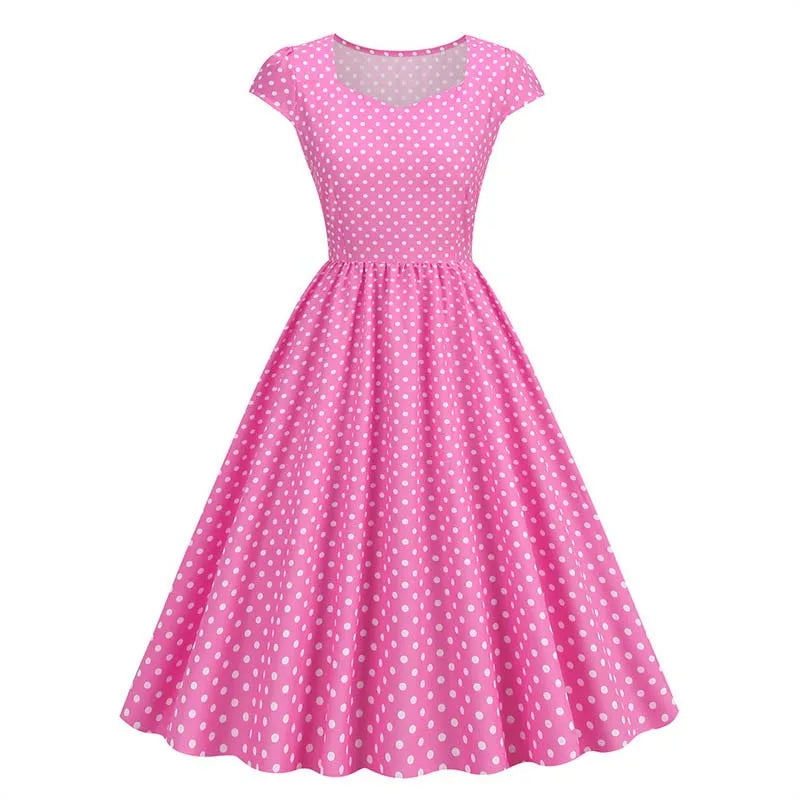 Summer Sleeveless Dot Print Dress