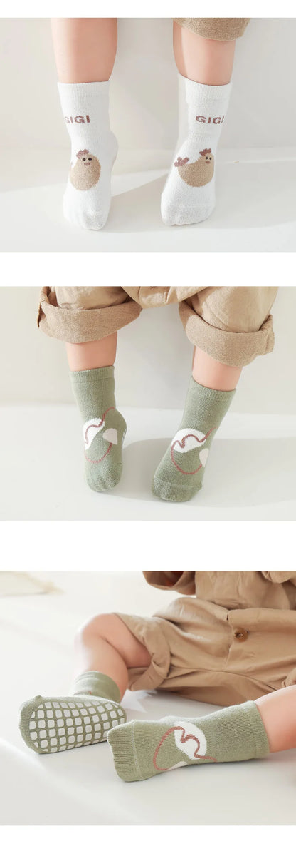 Chaussettes bébé en pur coton à imprimé dessin animé
