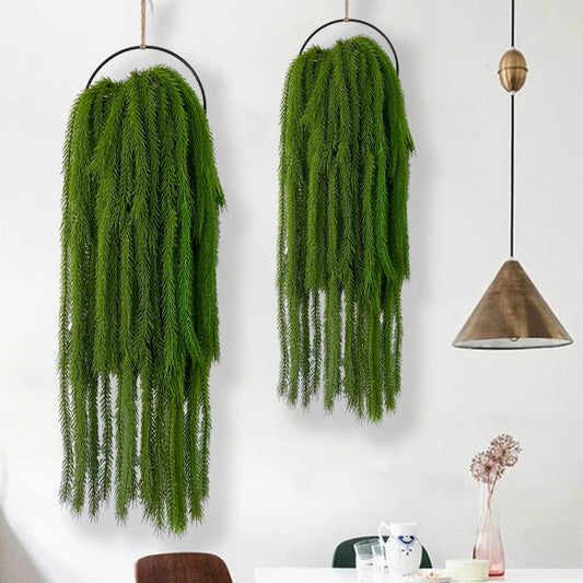 Home Décor Lifelike PVC Wolf Tail Fern Vines