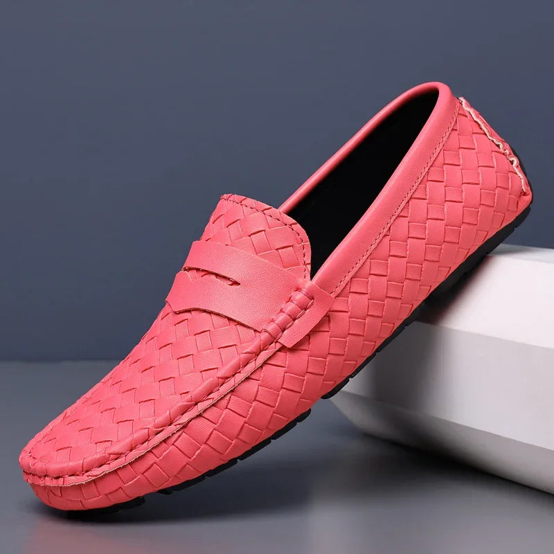Men's Handmade Flat Casual PU Leather Moccasins