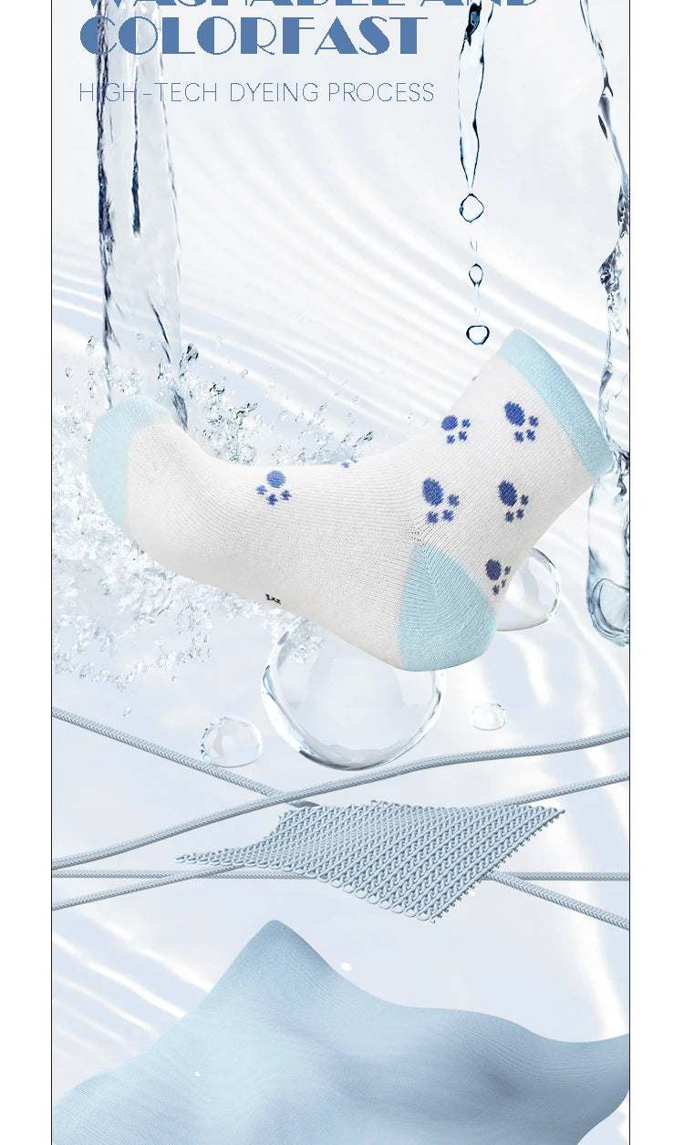 Enfants 5 paires de chaussettes à imprimé animal