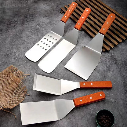 Non Stick Wooden Handle Pancake Beef Spatula Utensils