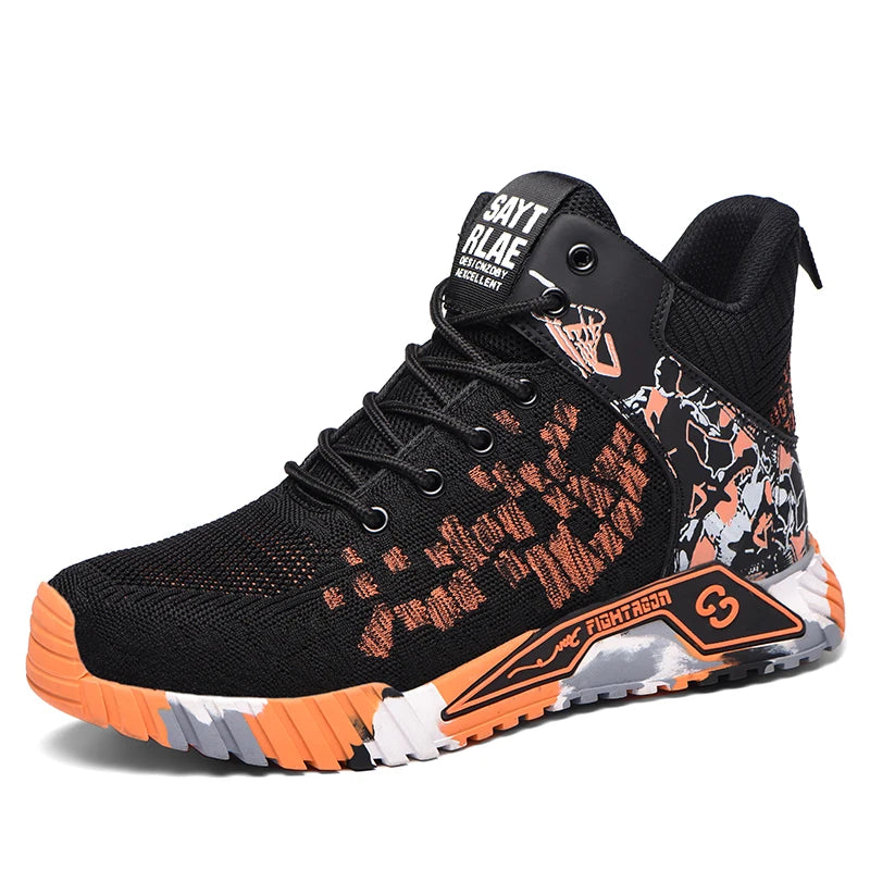 Unzerstörbare Herrenstiefel mit Stahlkappe, Schwarz 