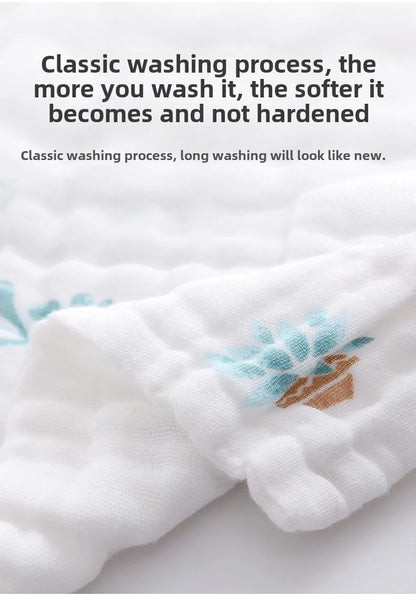 Serviette de bain tricotée en coton 6 couches pour bébé