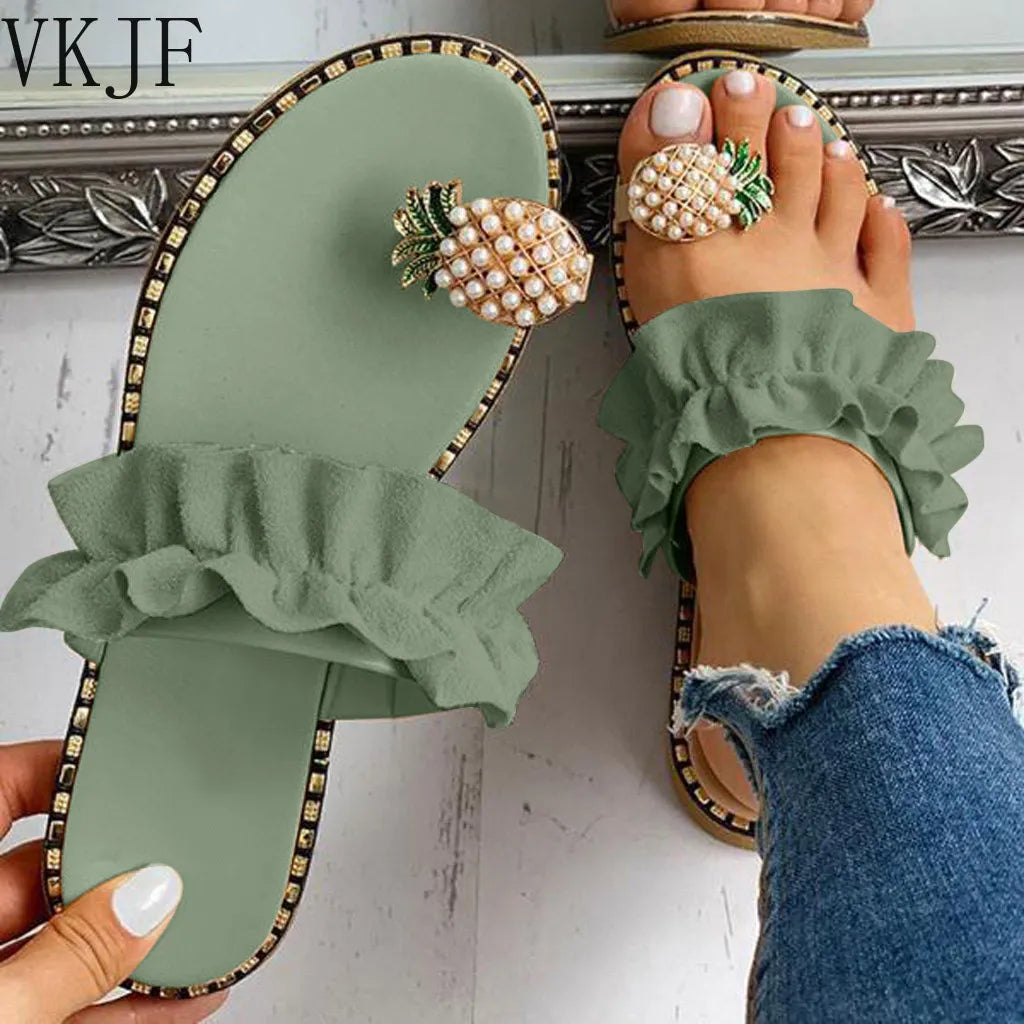 Pineapple Pearl Summer Beach Sandals