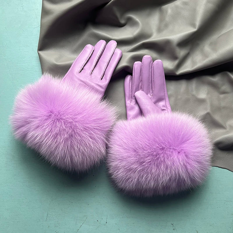 Women's Genuine Sheepskin Leather Gloves