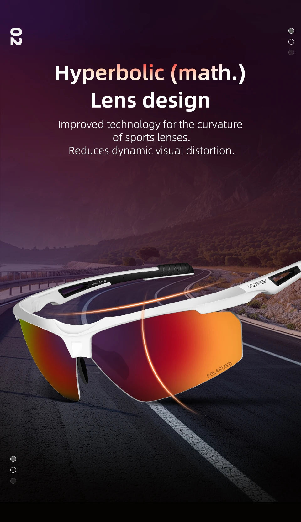 Polarized UV400 Sports Sunglasses True Color for Driving, Fishing, Running