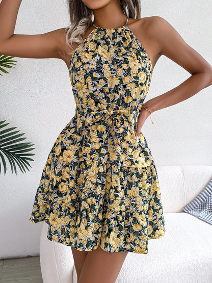 Böhmisches Sommerkleid mit Blumenmuster